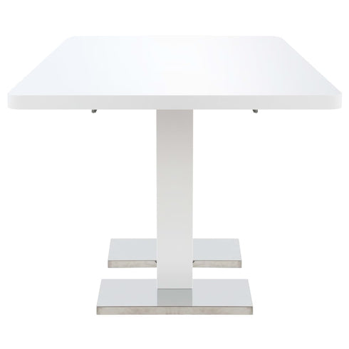Barnes - Extendable Dining Table High Gloss White 1800 x 900 x 760 mm MDF